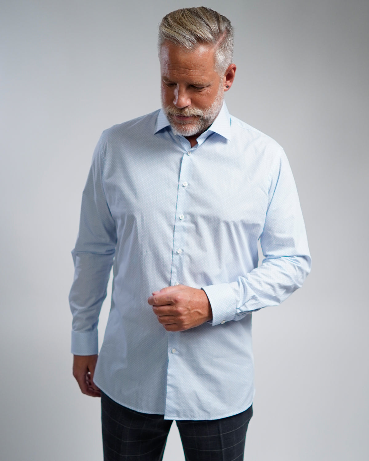 High-quality business shirt with print pattern Modern Fit (Art. 1163)