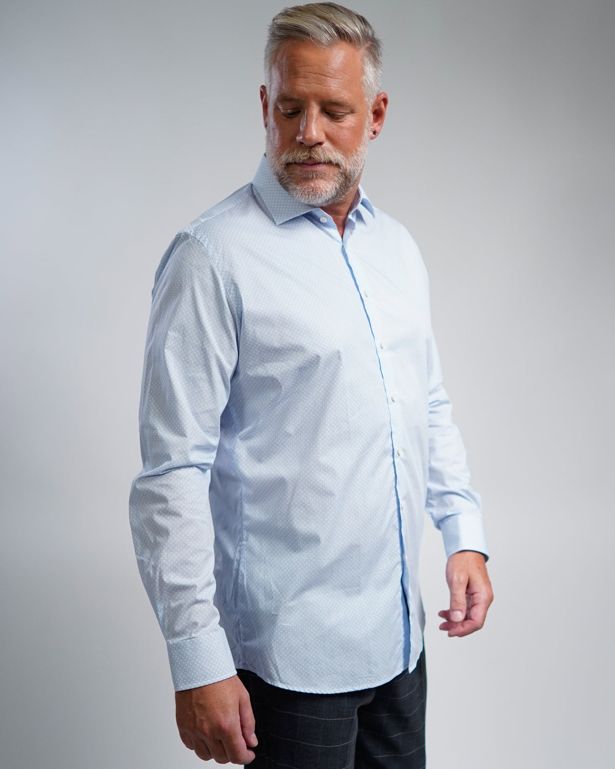 High-quality business shirt with print pattern Modern Fit (Art. 1163)