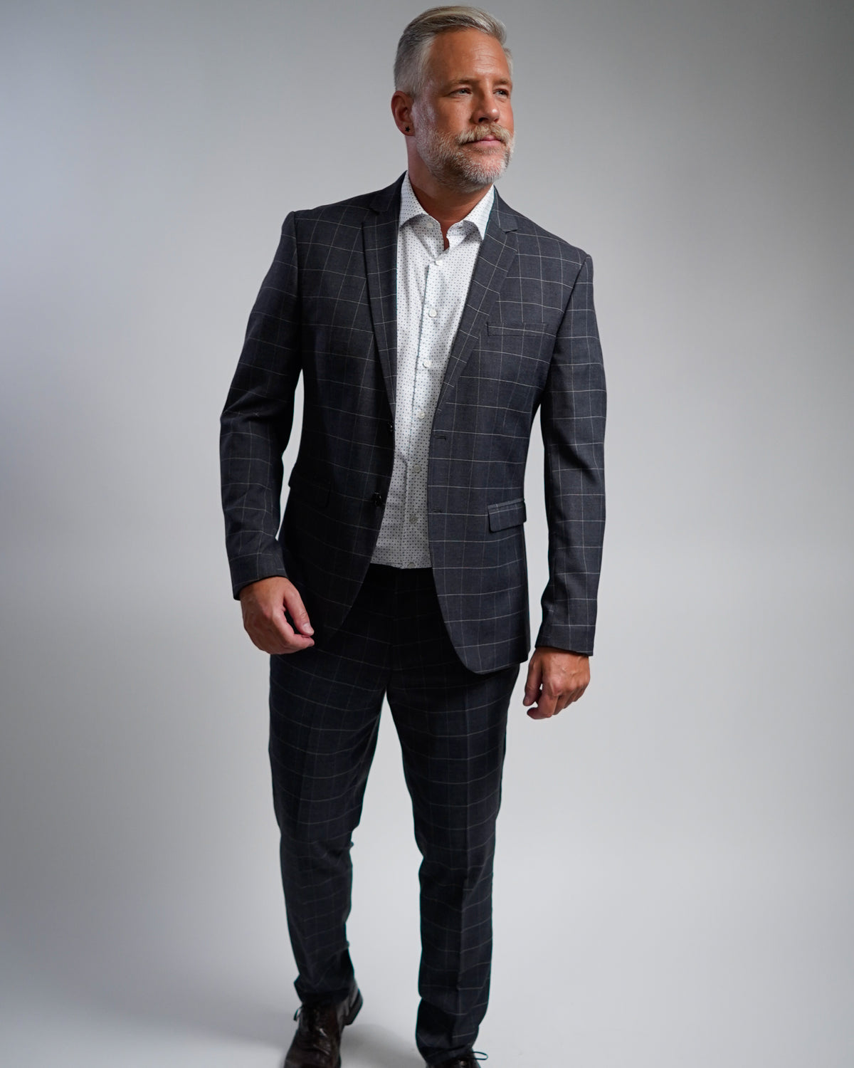 Hochwertiges Businesshemd mit Printmuster Modern Fit (gerade geschnitten / Art. 1161-M-KA)