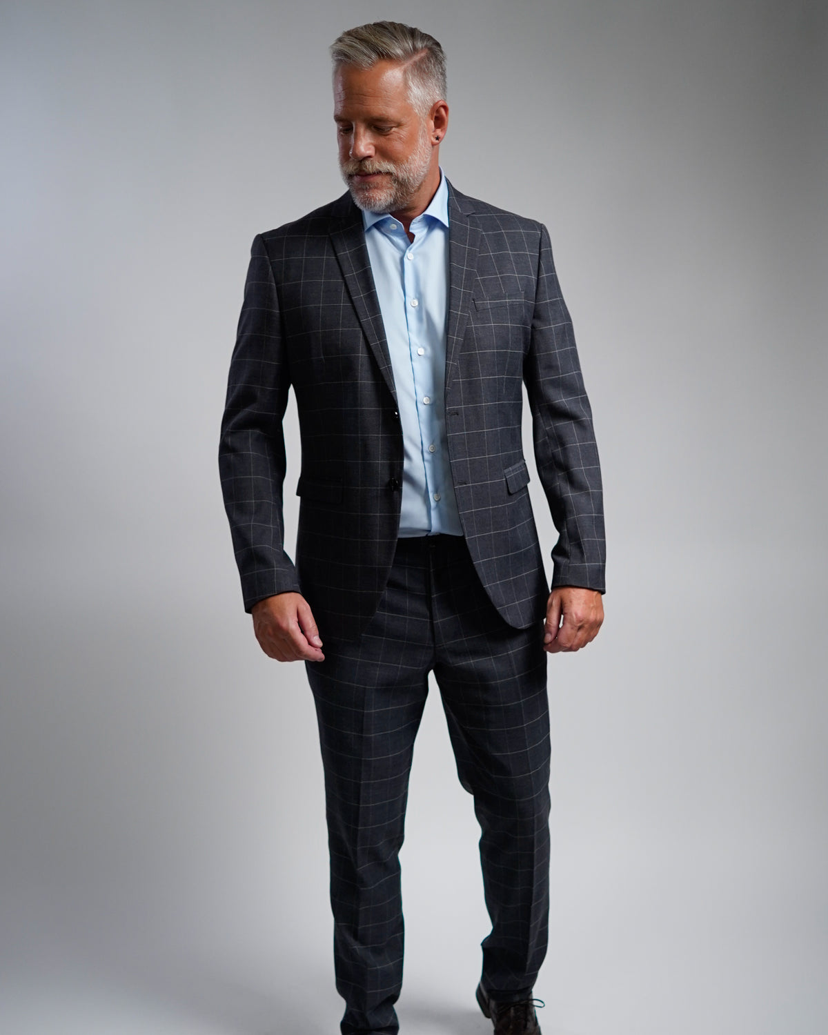 Bügelfreies Businesshemd Hellblau Modern Fit (gerade geschnitten / Art. 1002-M-KA)