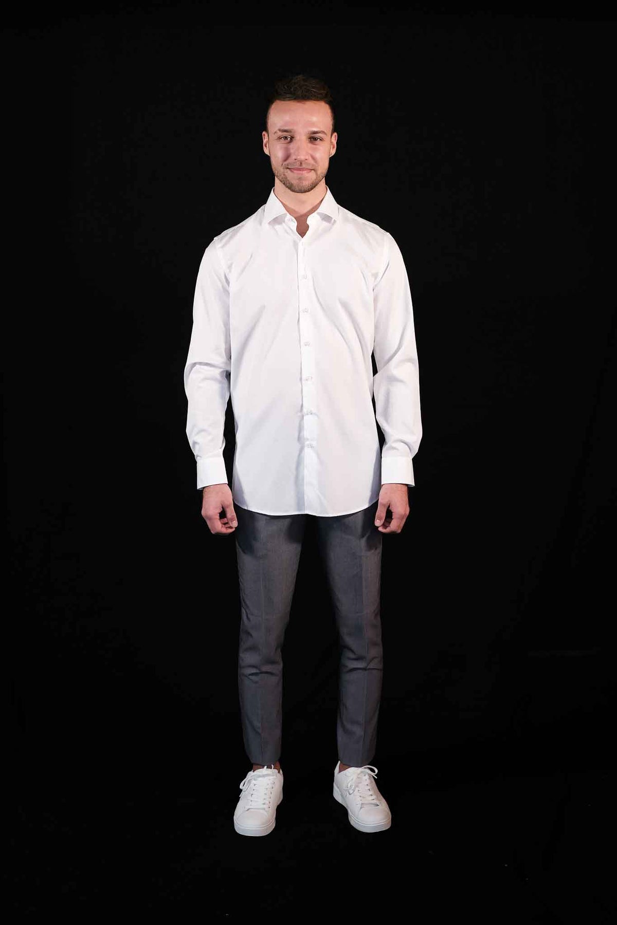 High Quality Twill Shirt White Fitted (slim fit)