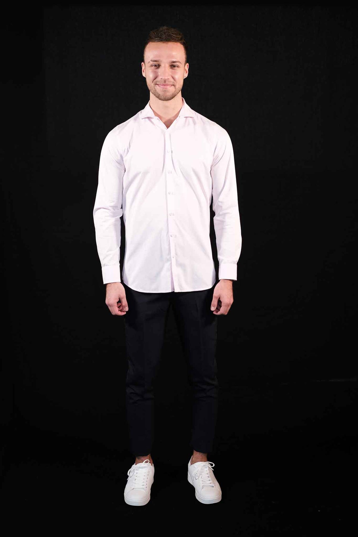 High Quality Twill Shirt Pink Fitted (Slim Fit)