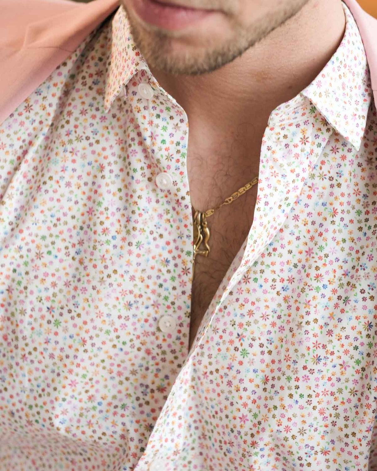 Casual shirt with floral pattern in multicolor (Art. 2215-C)