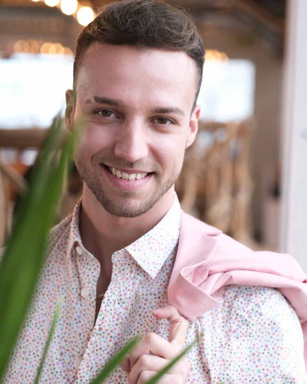 Casual shirt with floral pattern in multicolor (Art. 2215-C)
