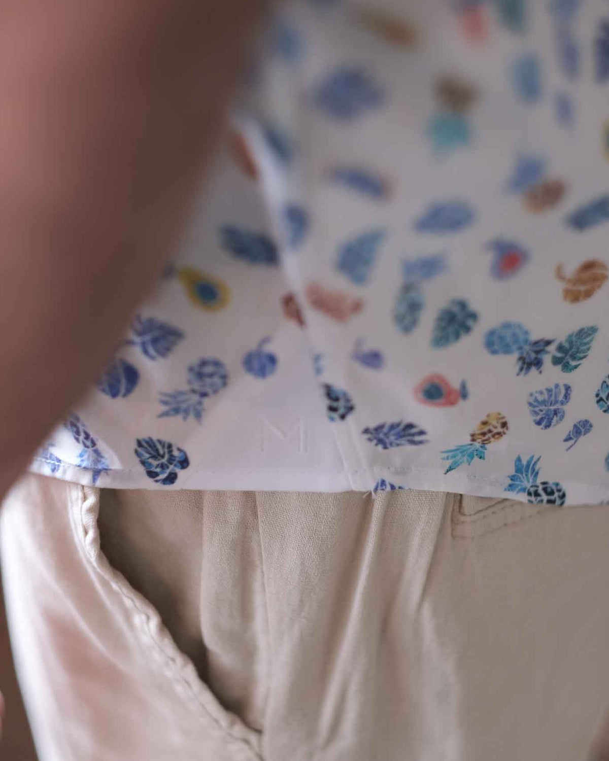 Casual shirt with summery print pattern (item 2223-C-KA)