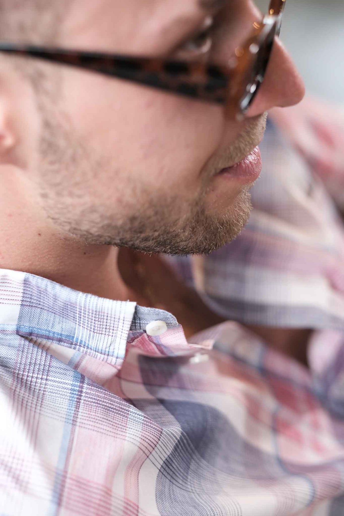 Casual shirt with check pattern in pink (Art. 2243-C-KA)