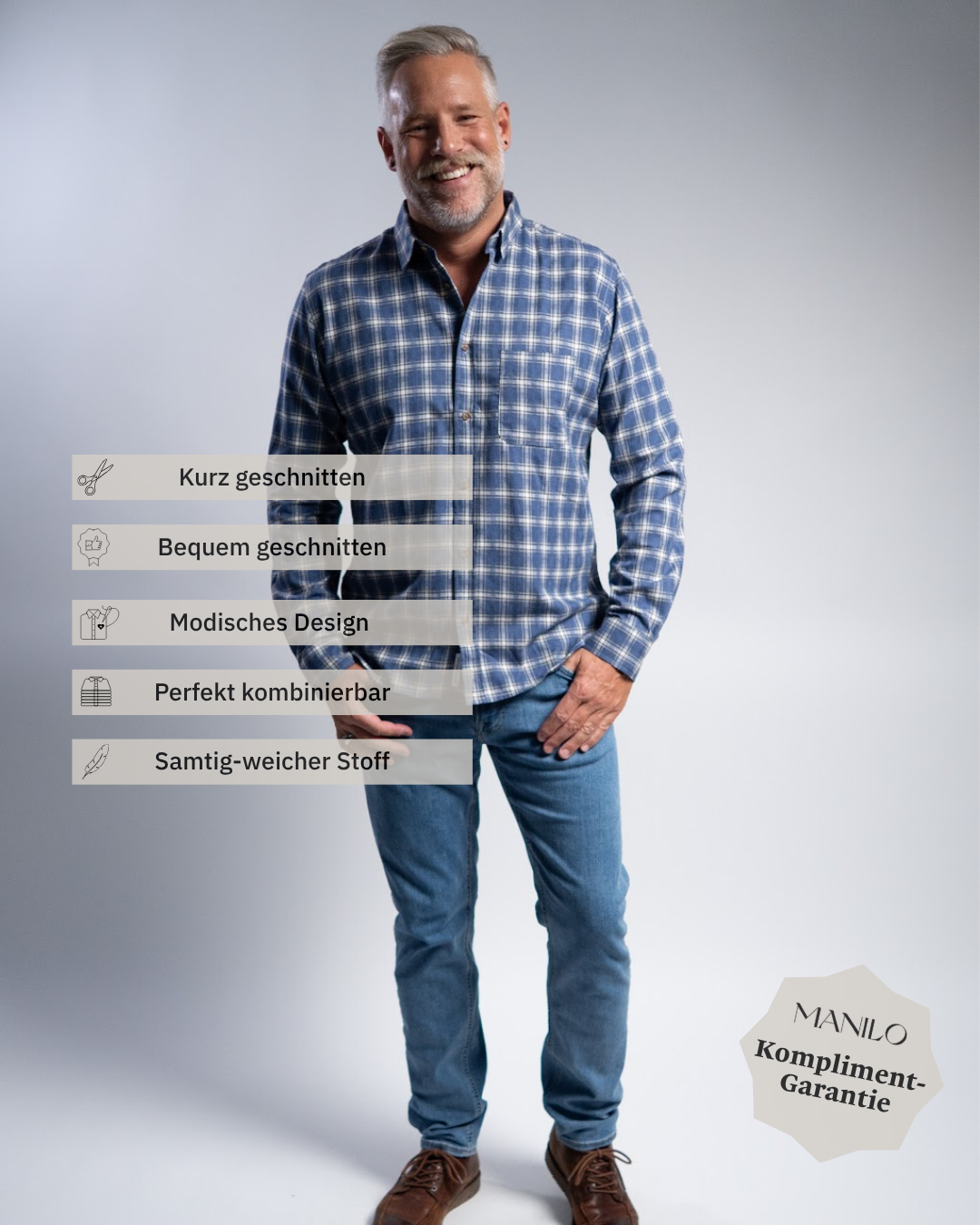 Chemise Flanel avec des styles de bleu (art. 2369-c)