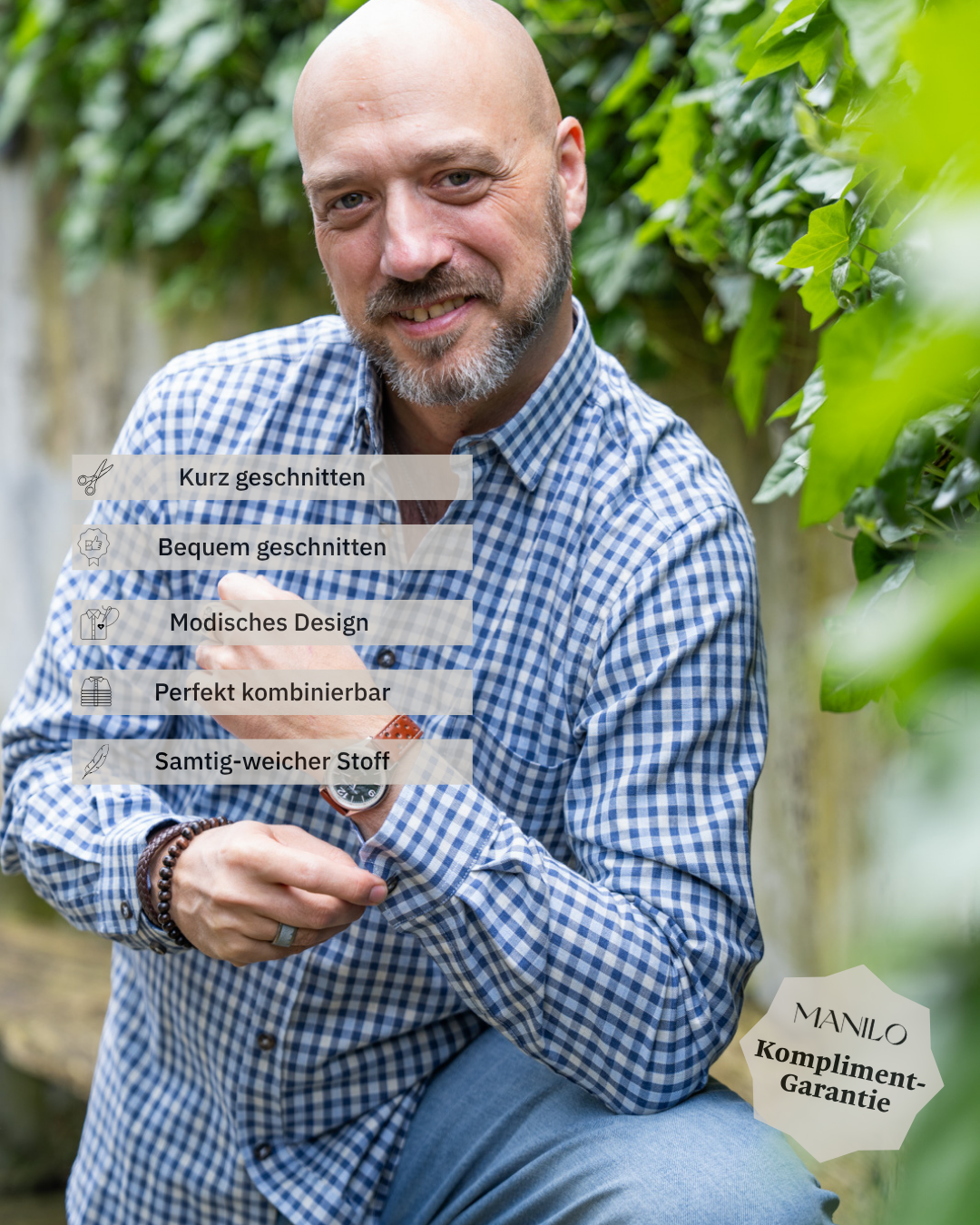 Flanellhemd mit Karomuster Hellblau (Art. 2367-C)