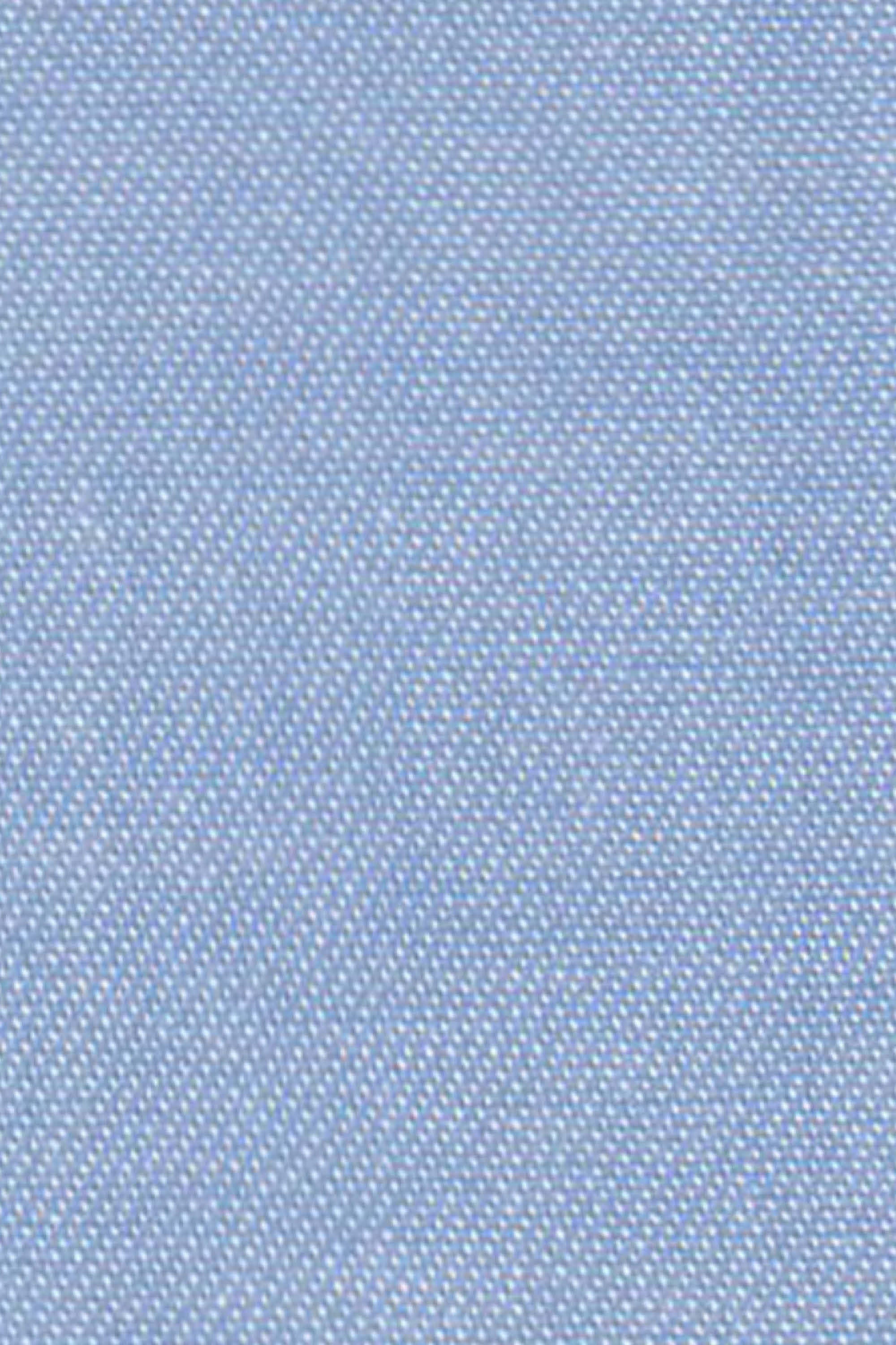 Hochwertiges Twill-Hemd Mittelblau Fitted (schmal geschnitten)