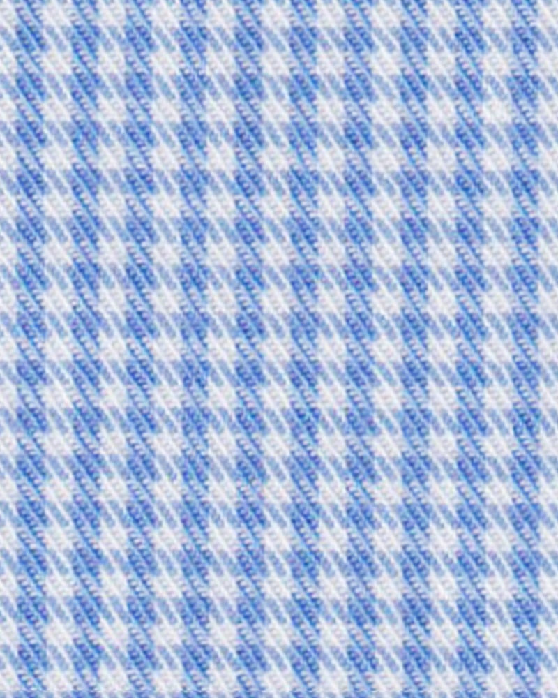 Hochwertiges Businesshemd Karo Hellblau (Art. 1143)