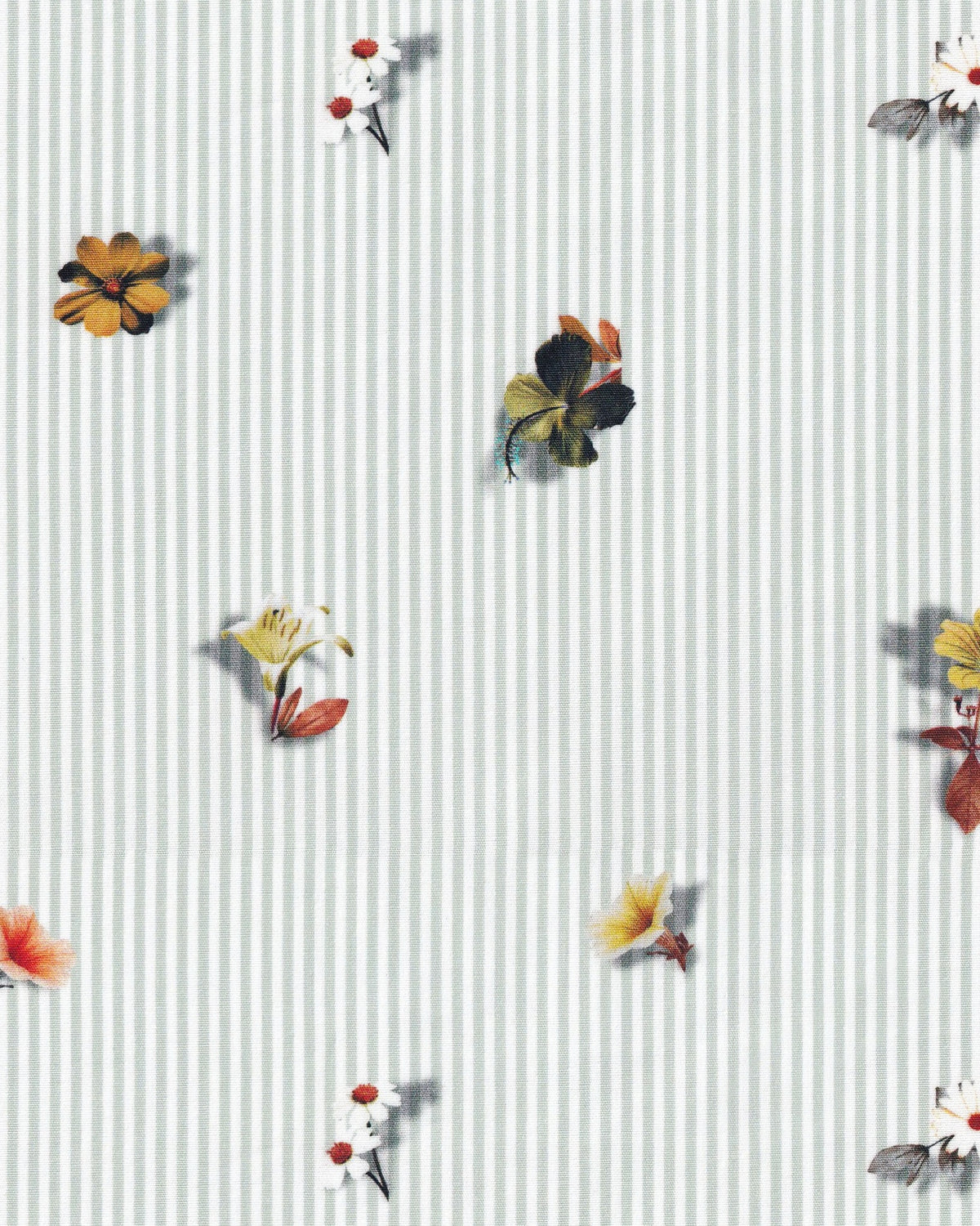 Stretch-Bluse SOPHIE mit Blumenprint in Grün (Art. 2116D-S)