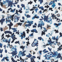 Stretch-Bluse SOPHIE mit Blumenprint in Blau (Art. 2202D-S)