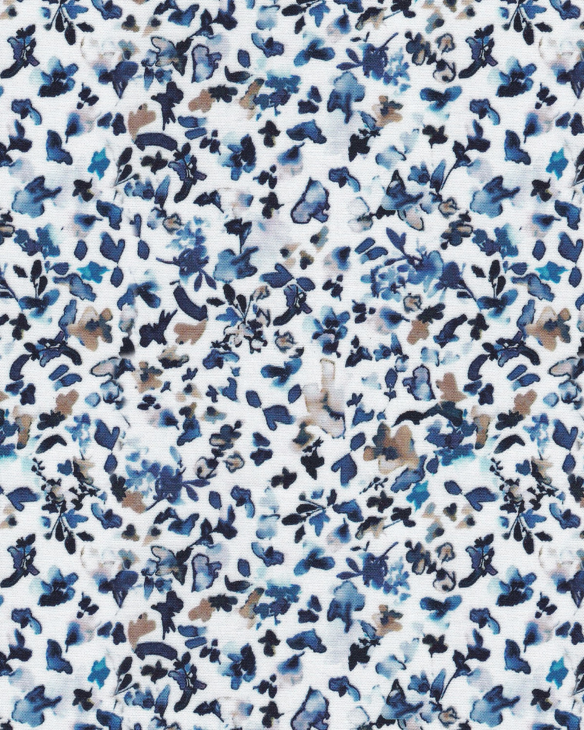 Stretch-Bluse SOPHIE mit Blumenprint in Blau (Art. 2202D-S)