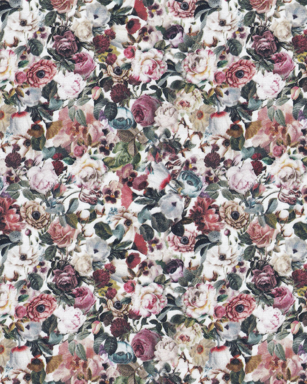 Stretch-Bluse SOPHIE mit Rüschen und Blumenprint in Altrosa (Art. 2212D-S-R)