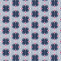 Stretch-Bluse SOPHIE mit Schneeflocken-Print in Rosa/Blau (Art. 2243D-S)
