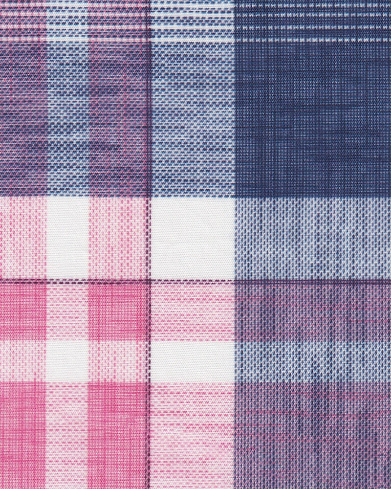Casual shirt with check pattern pink/blue (Art. 2243-C-KA)