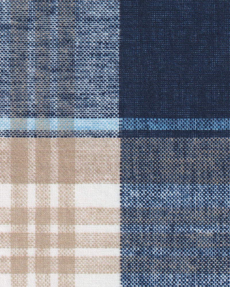 Casual shirt with check pattern beige/navy (Art. 2244-C-KA)