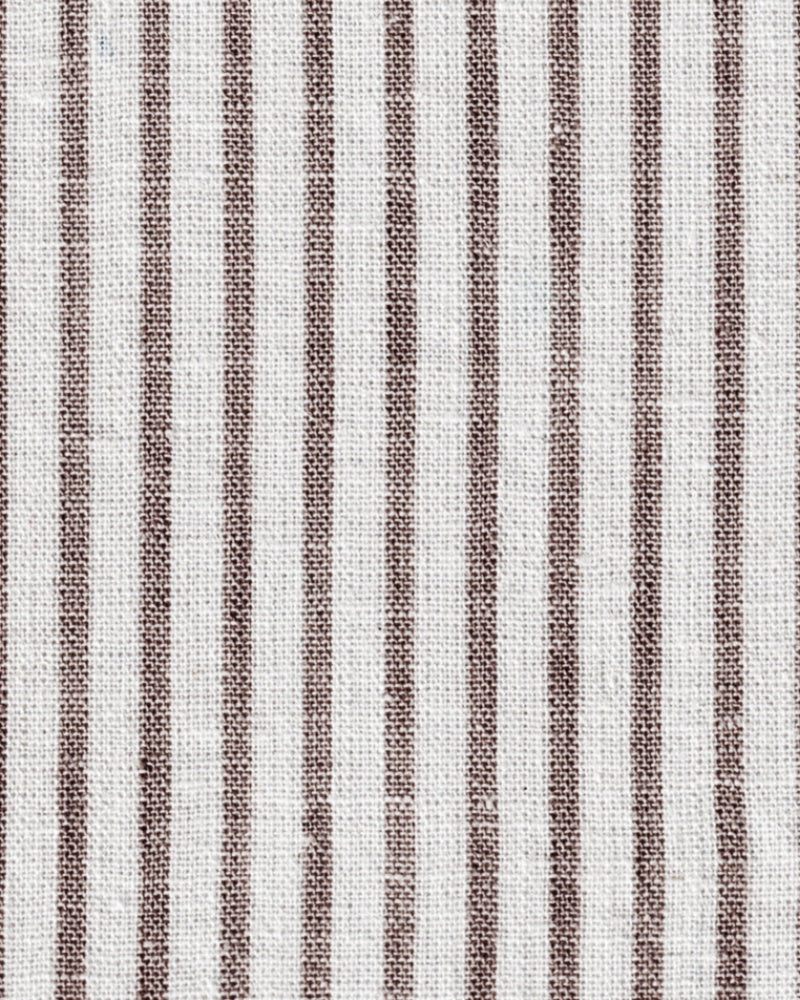 Chemise en lin à manches longues avec rayures en marron (art. 2263-C)