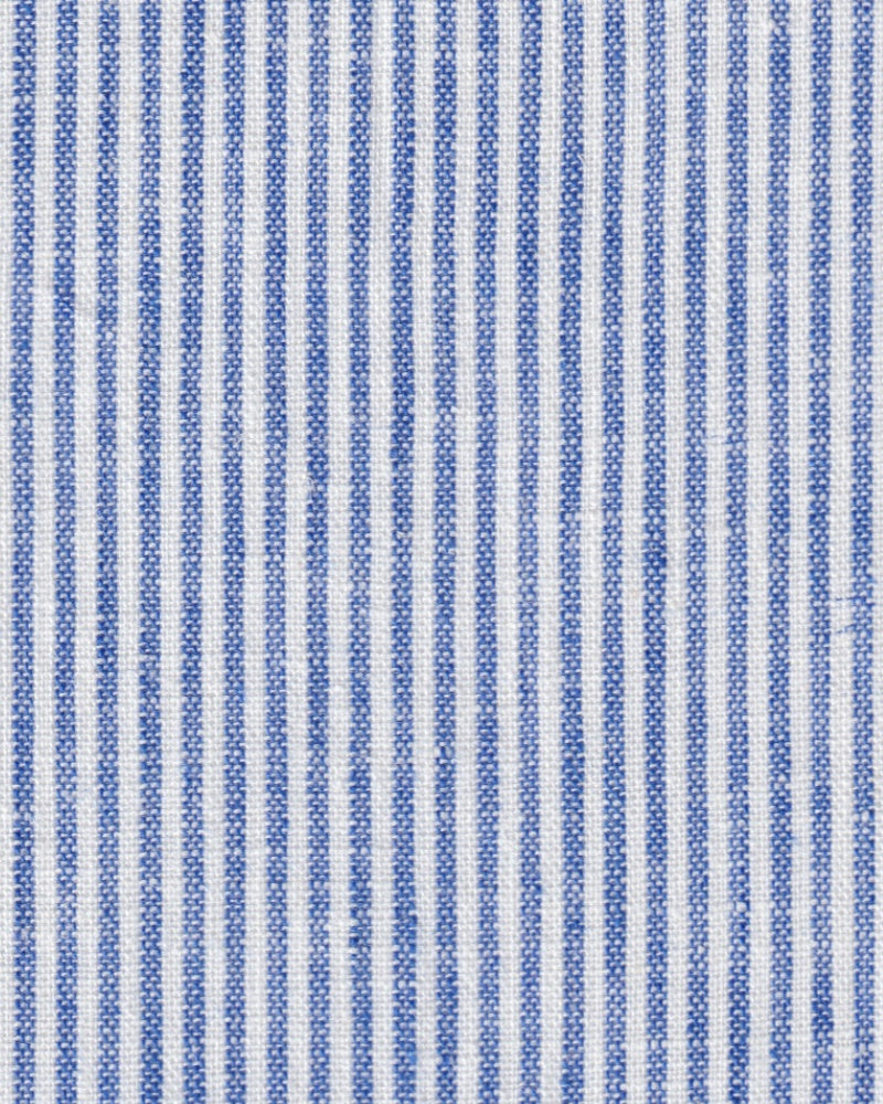 Chemise en lin à rayures bleues avec col montant (Art. 2264-C-SK)