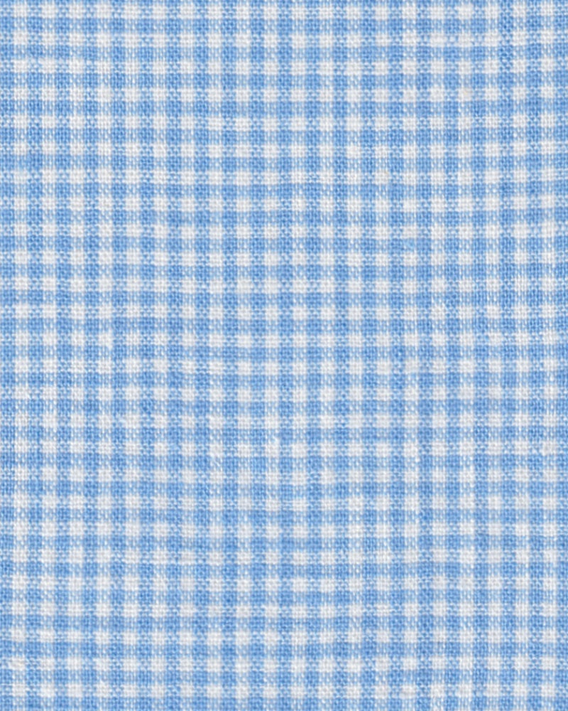 Chemise en lin à carreaux bleu clair (art. 2266-C-KA)