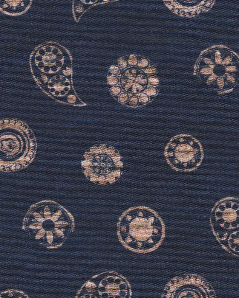 Freizeithemd mit Paisleymuster Dunkelblau (Art. 2346-C)