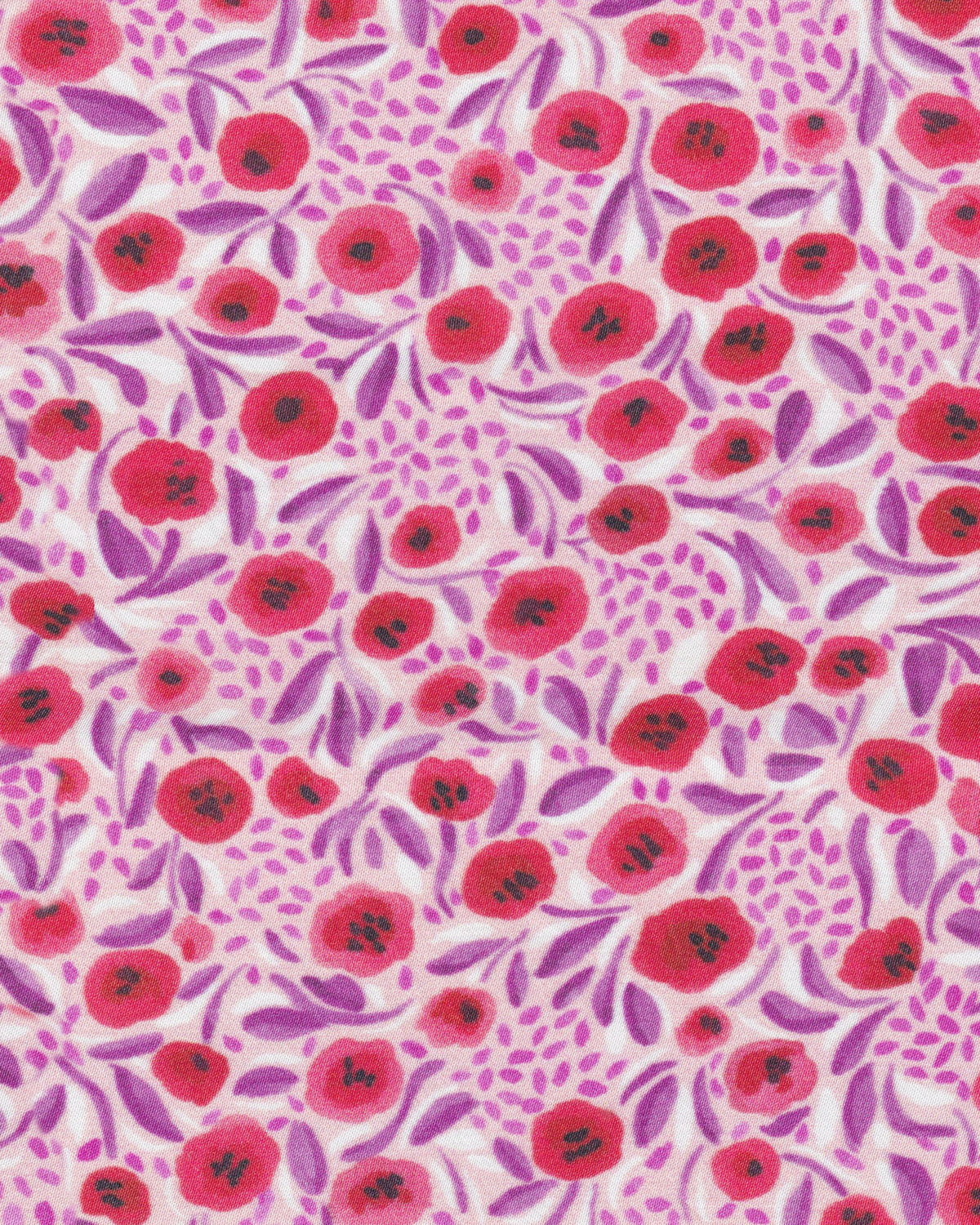 Viscose blouse ROSE with print pattern in raspberry (2358D-R)
