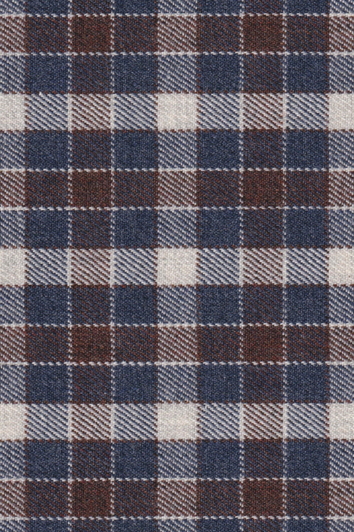 Flannel shirt with check pattern brown/blue (Art. 2365-C)