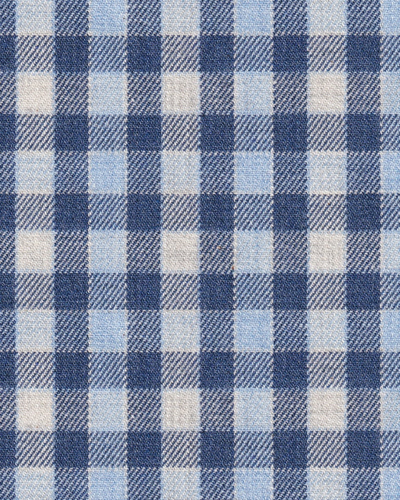 Flanellhemd mit Karomuster Hellblau (Art. 2367-C)