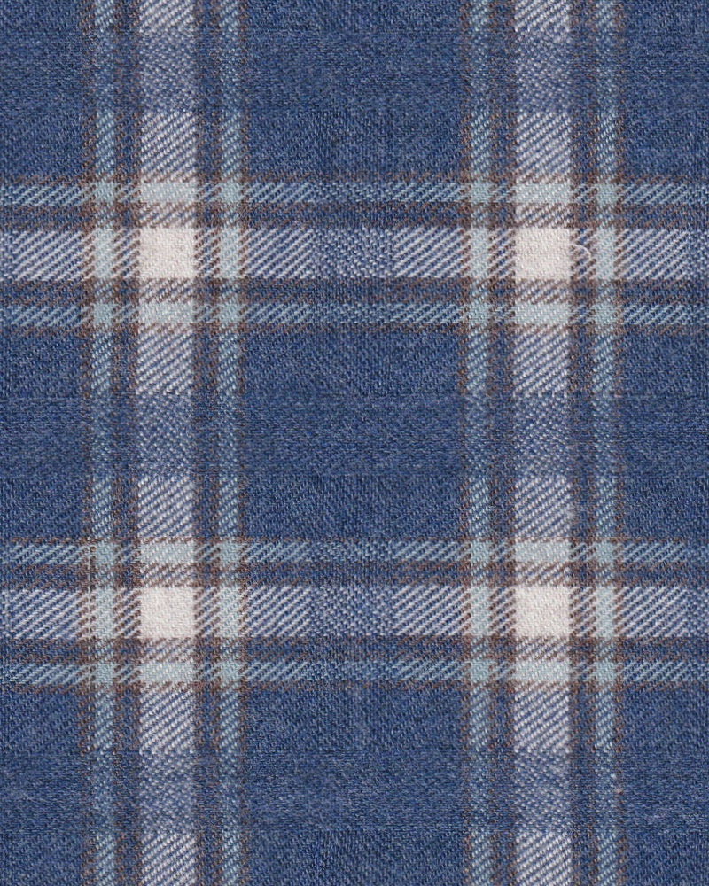 Flanellhemd mit Karomuster Blau (Art. 2369-C)