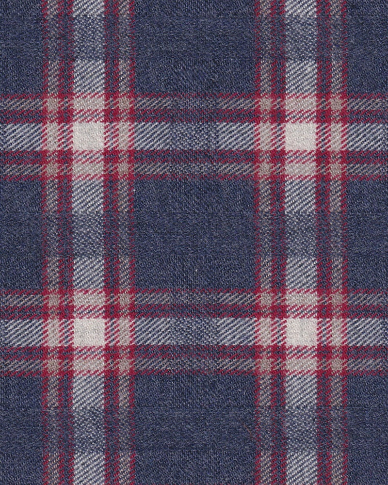 Flanellhemd mit Karomuster Rot/Blau (Art. 2370-C)