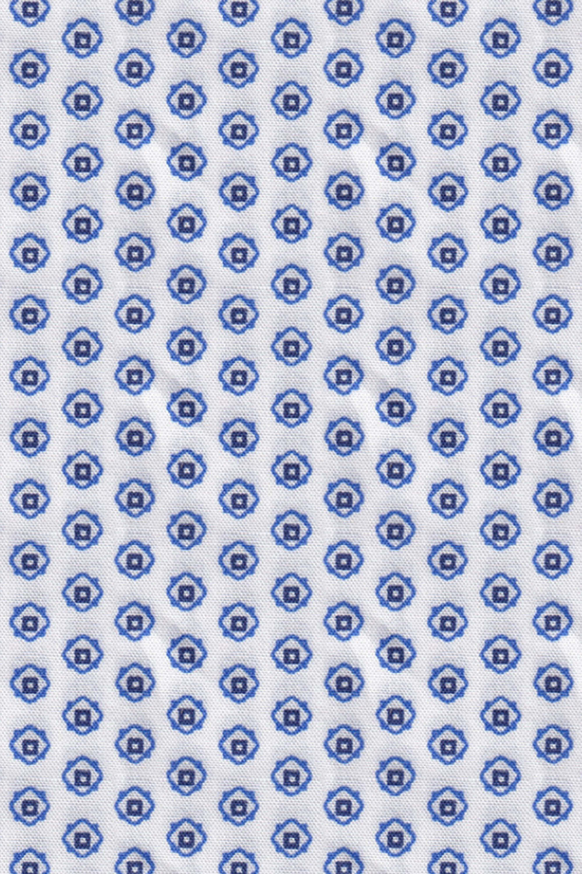 Freizeithemd mit Minimalprint Blau (Art. 2416-C)