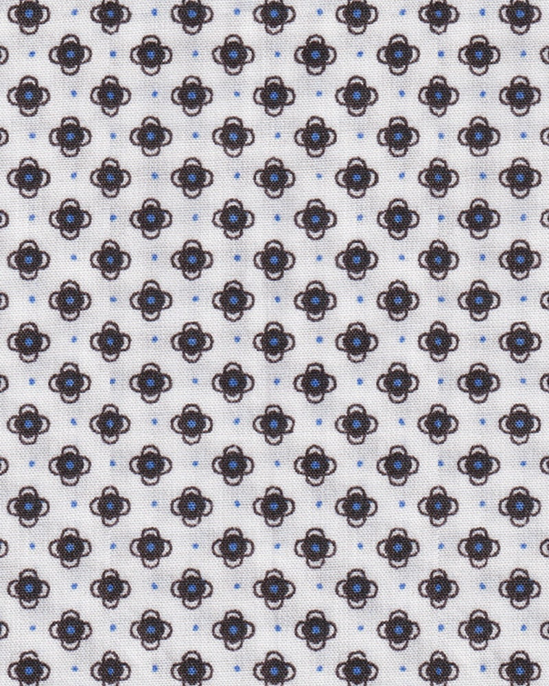 Freizeithemd mit Minimalprint Braun/Blau (Art. 2417-C)