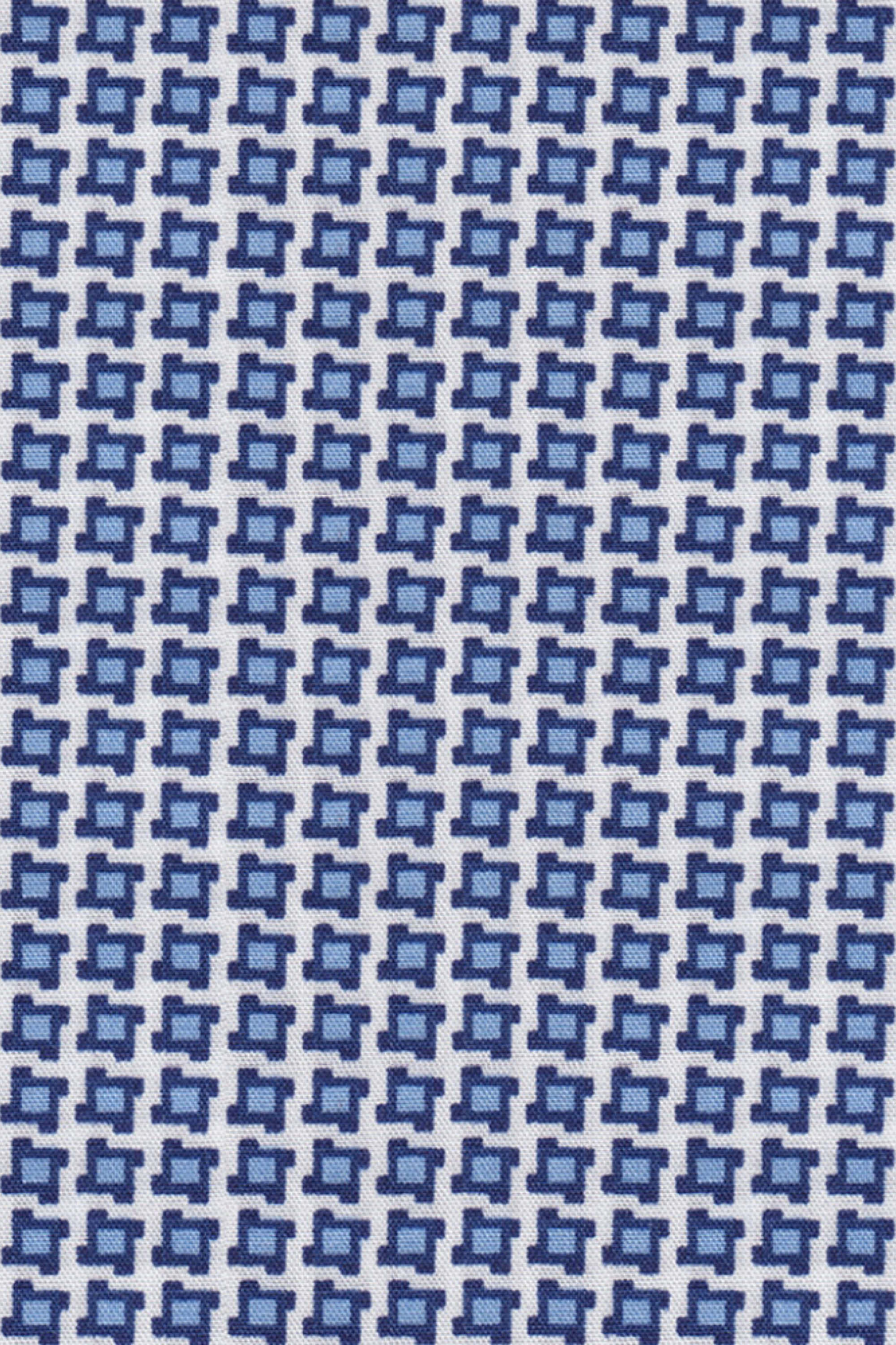 Freizeithemd mit Minimalprint Blau (Art. 2418-C)