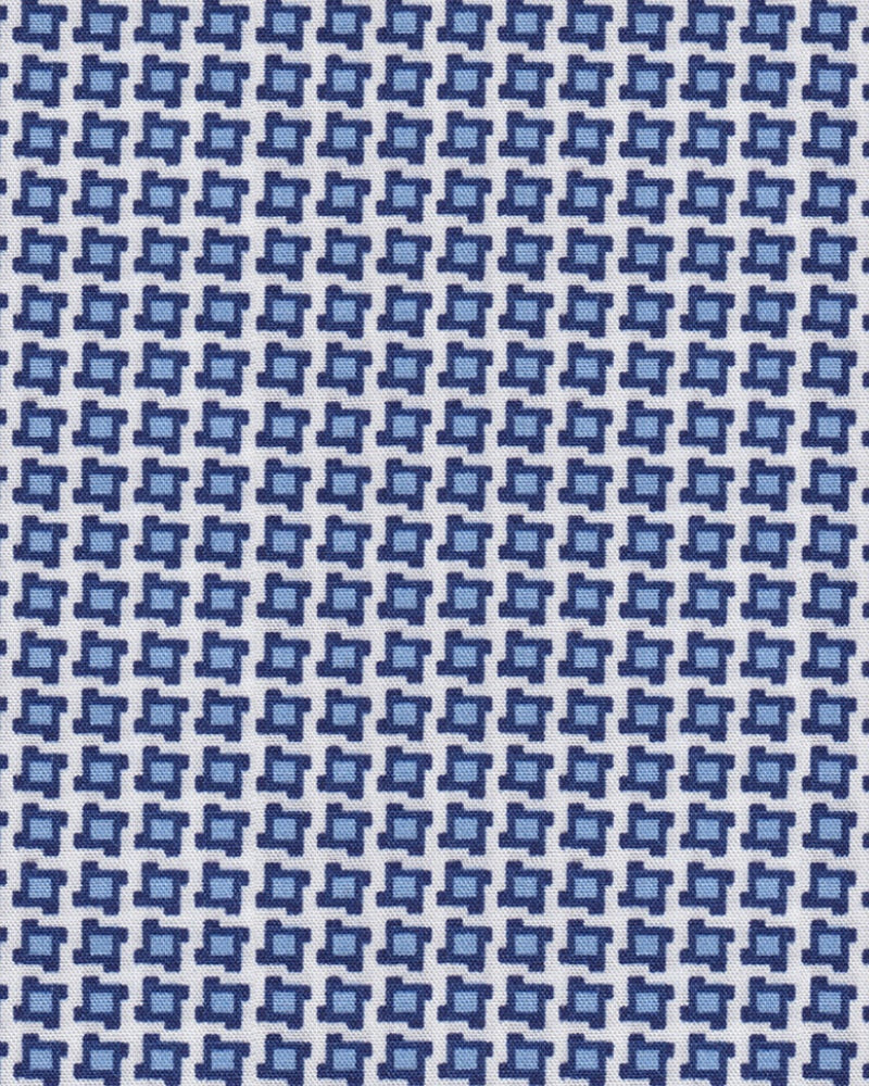 Freizeithemd mit Minimalprint Blau (Art. 2418-C)