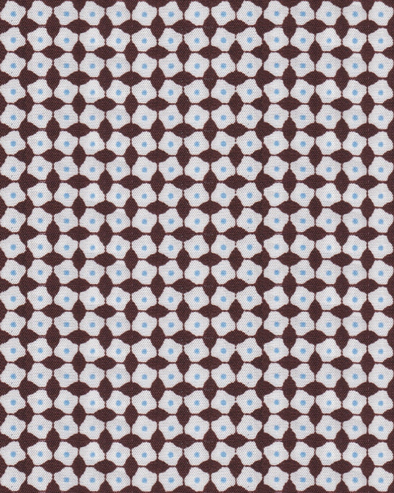 Freizeithemd mit Minimalprint Braun (Art. 2419-C)
