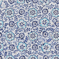 Freizeithemd mit Blumenprint in Blau (Art. 2502-C)