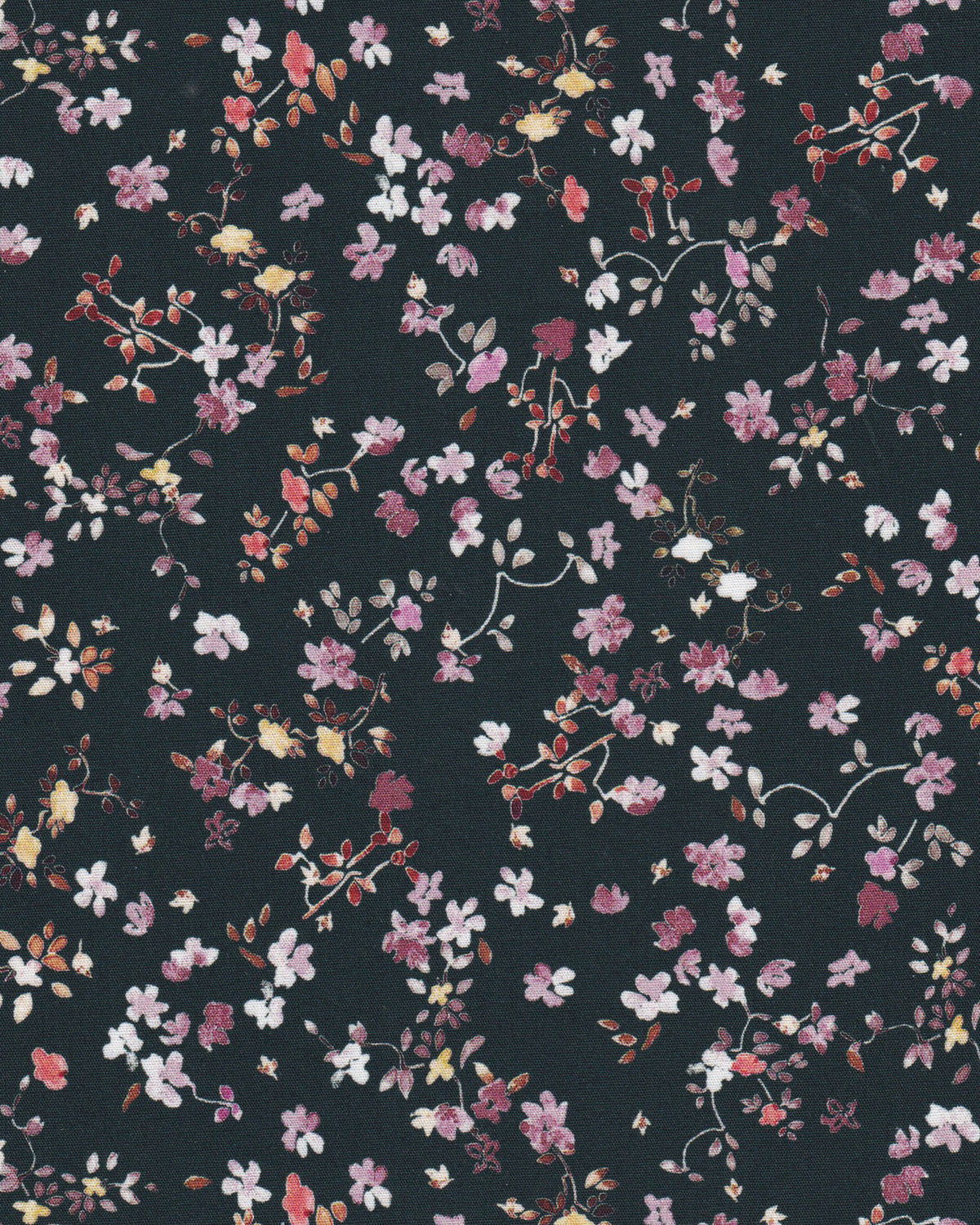 Autumn dress DÉLICIA with floral print in black (2503D-D)