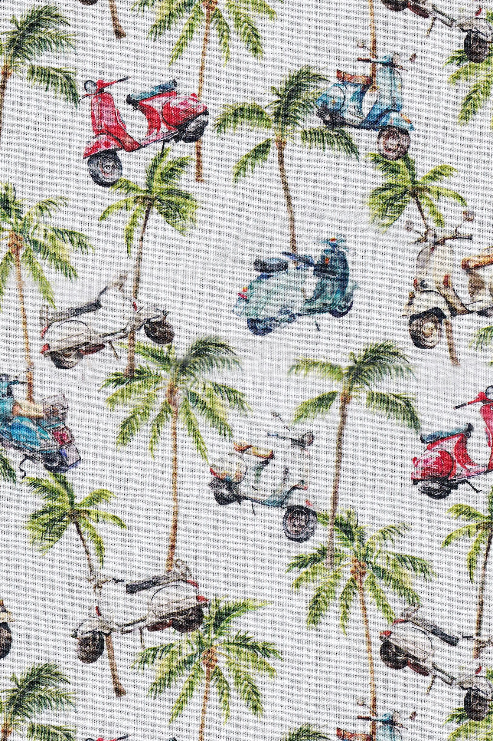 Casual shirt with moped & palm tree print (Art. 2531-C-KA)