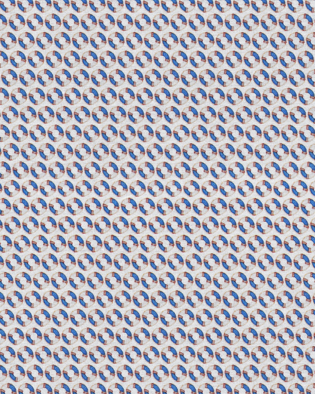 Chemise de loisirs avec imprimé bouées de sauvetage en blanc (art. 2533-C-KA)