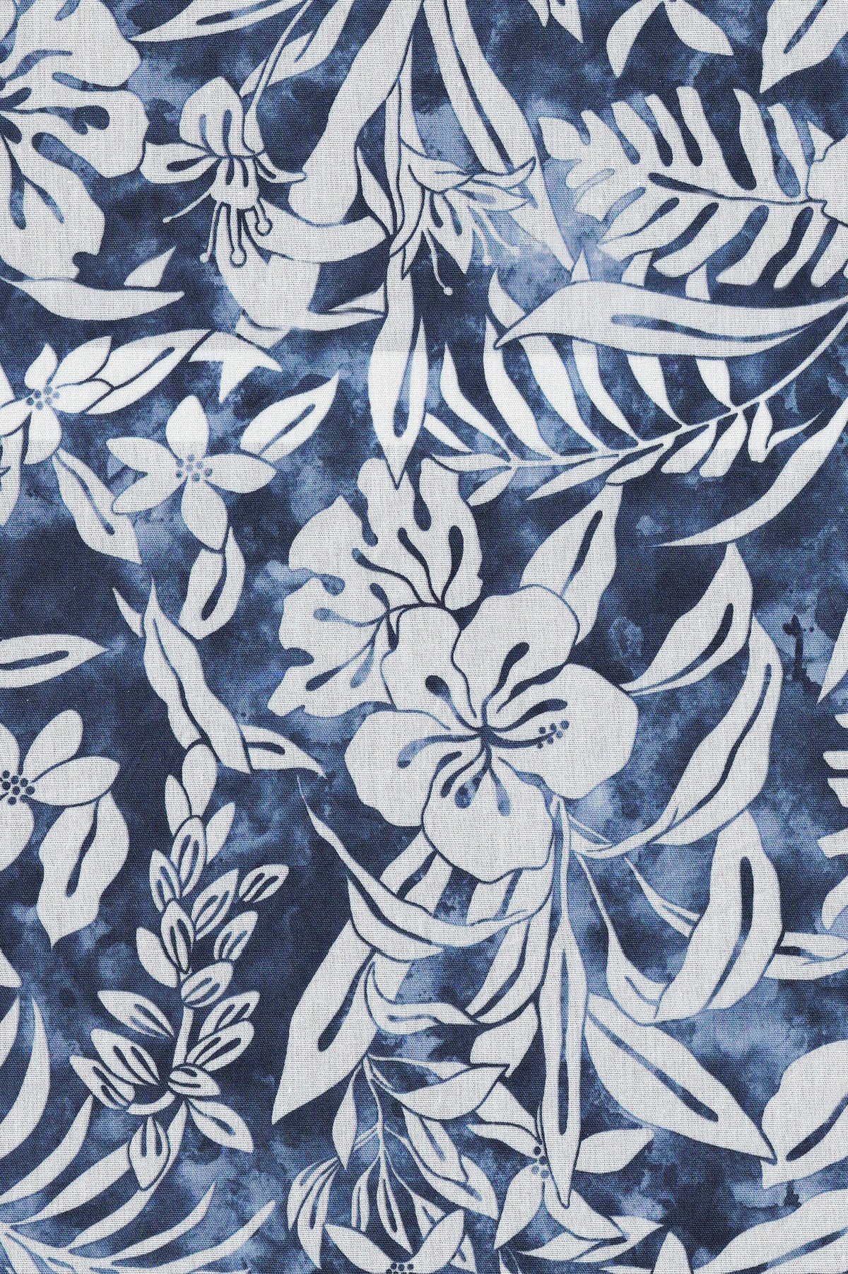 Hawaiian shirt with floral print in dark blue (Art. 2541-BS)