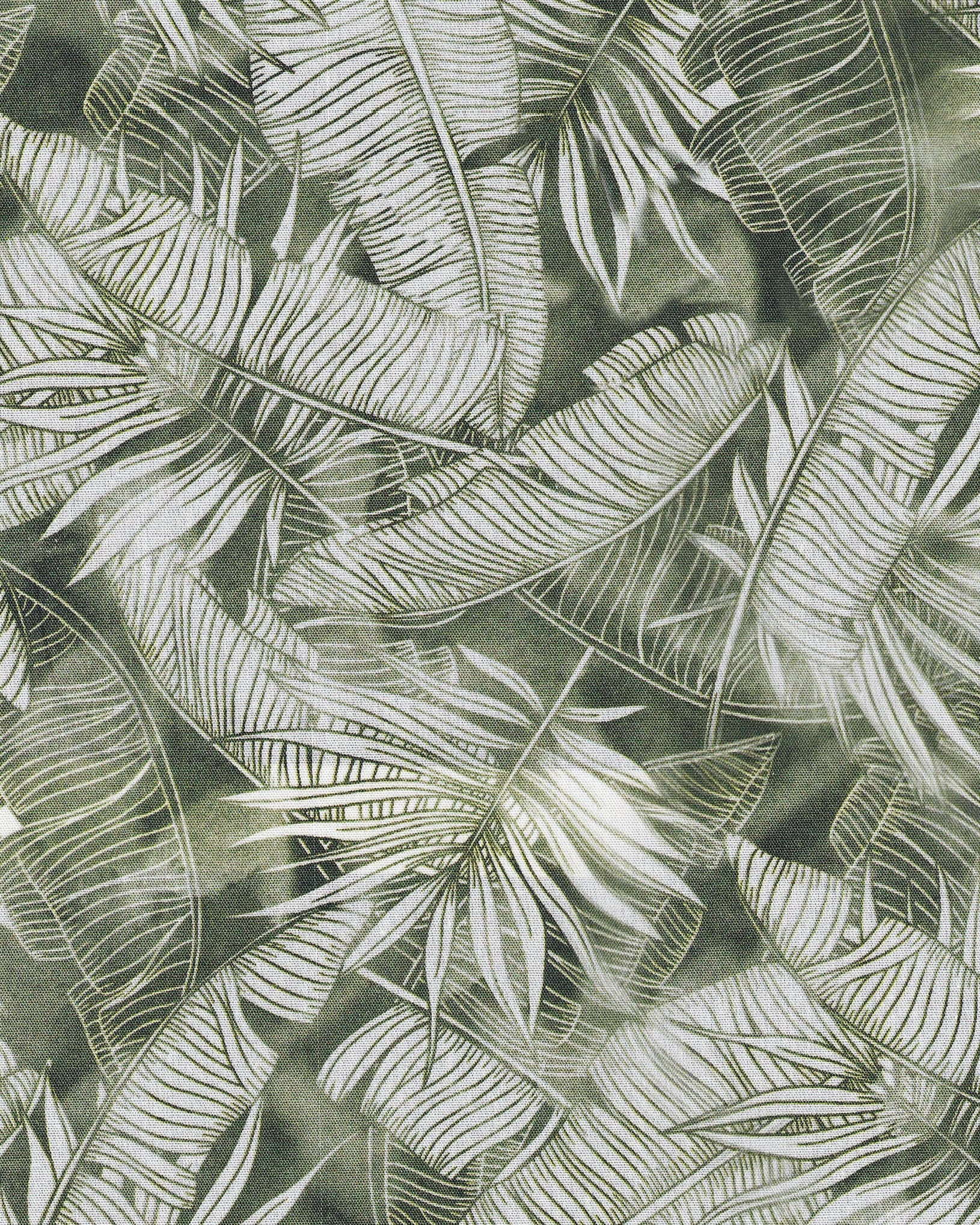 Hawaii-Hemd mit Blumenprint in Grün (Art. 2543-BS)