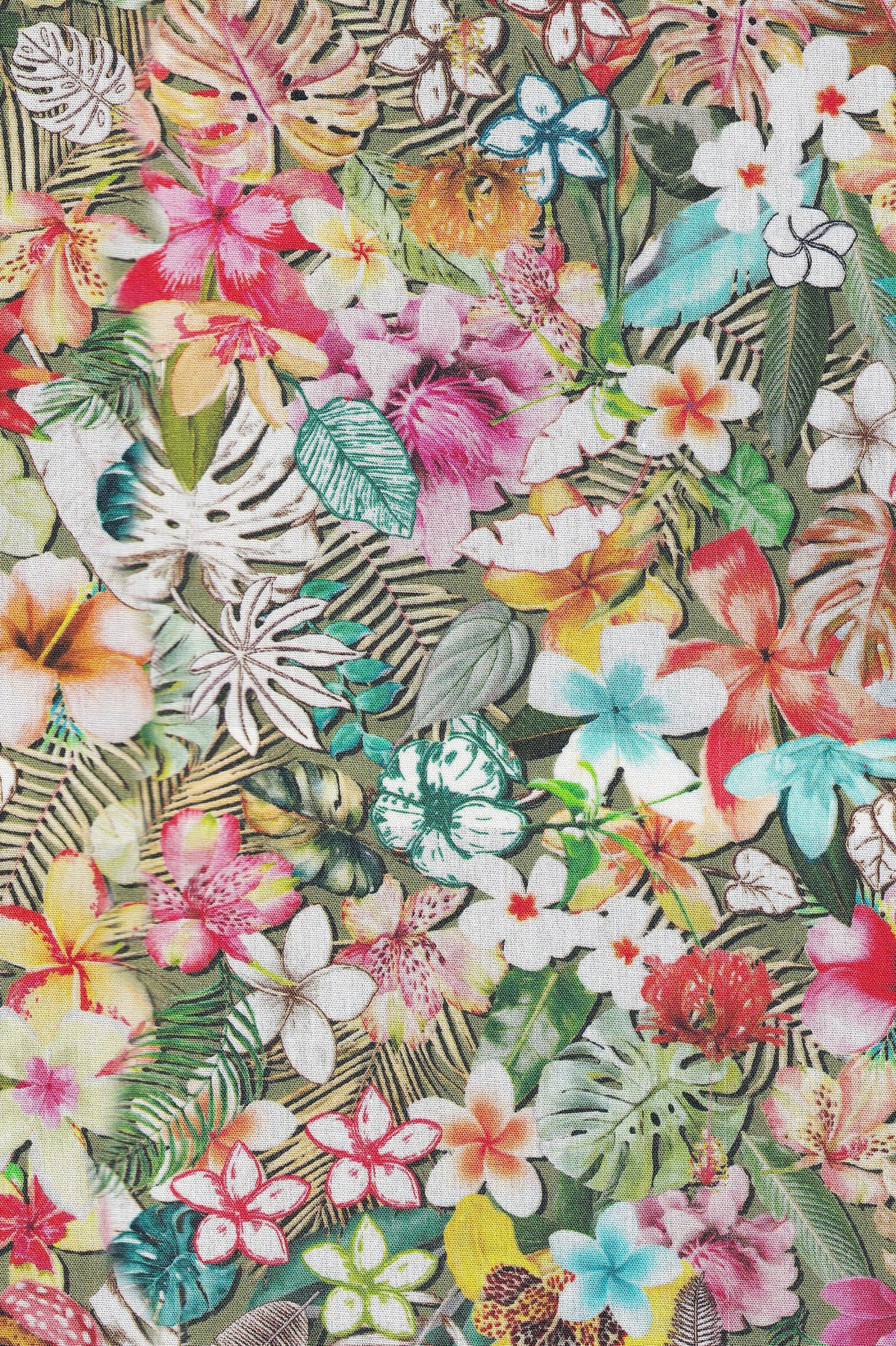 Hawaiian shirt with colorful floral print (Art. 2544-BS)