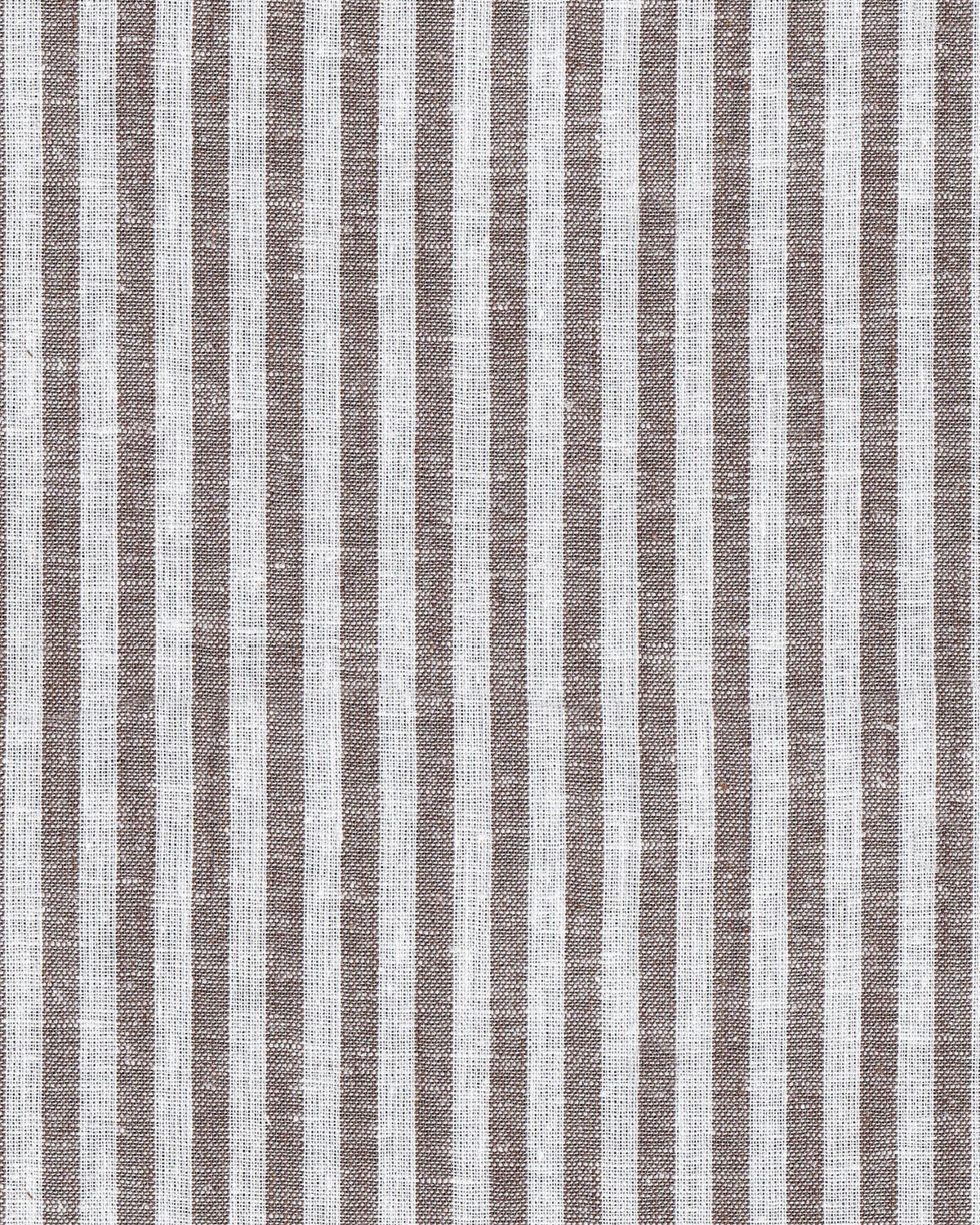 Chemise en lin à manches longues avec rayures en marron (Art. 2574-C)