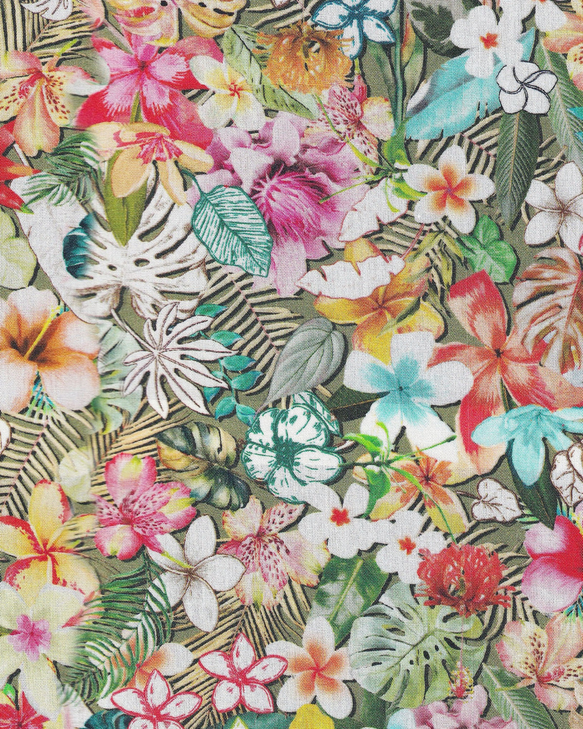 Hawaii-Hemd mit farbigem Blumenprint (Art. 2544-BS)