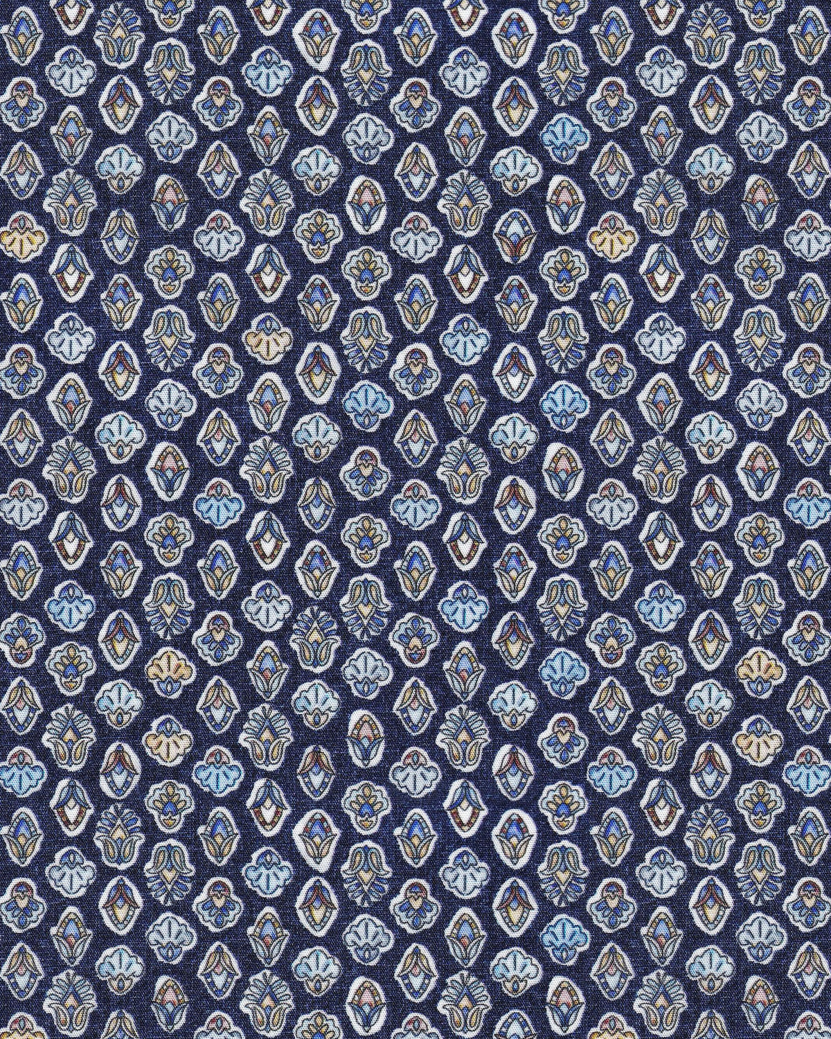 Freizeithemd mit Grafikprint in Dunkelblau (Art. 2701-C)