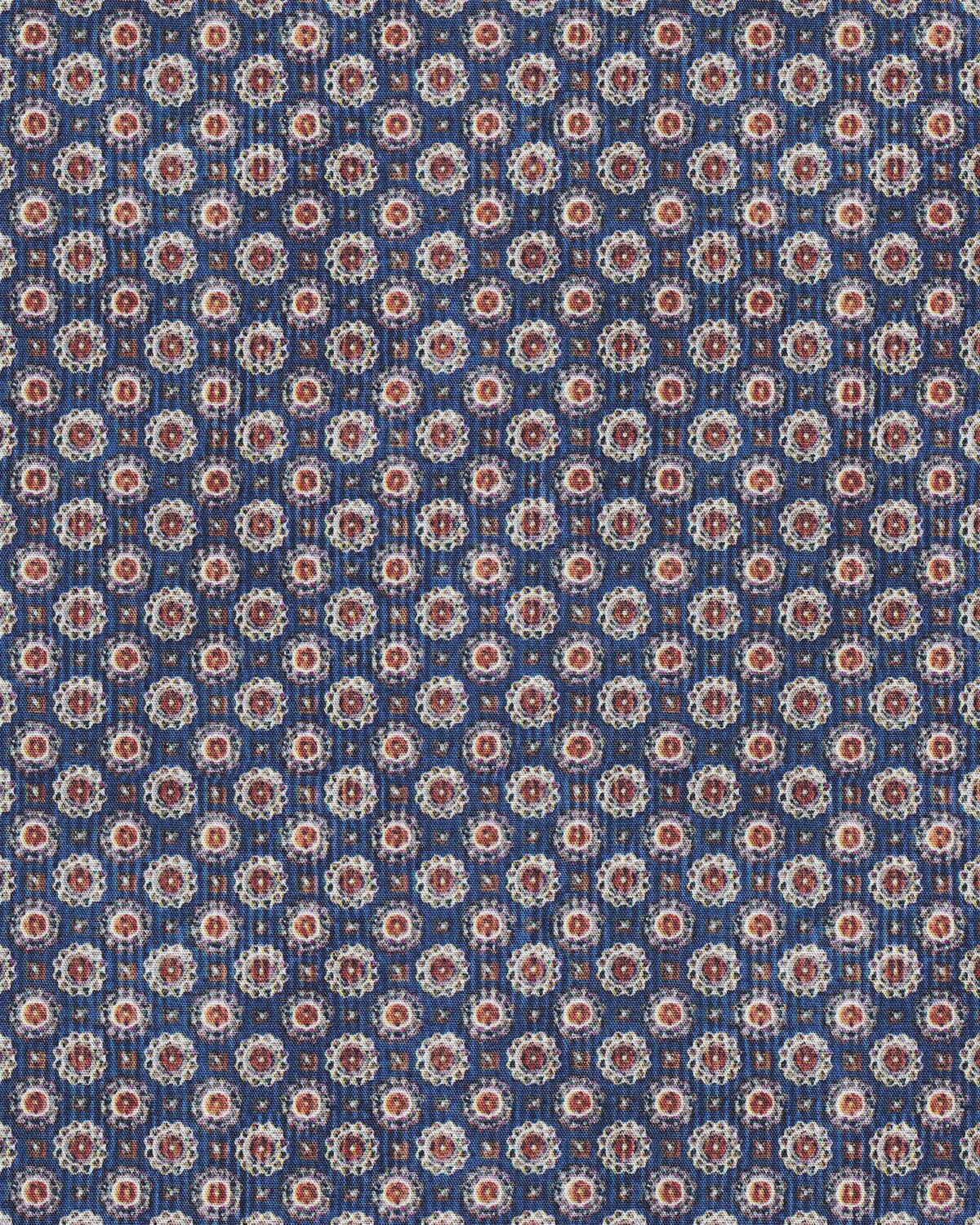 Pochette en coton avec imprimé graphique bleu/marron (2711-ET)