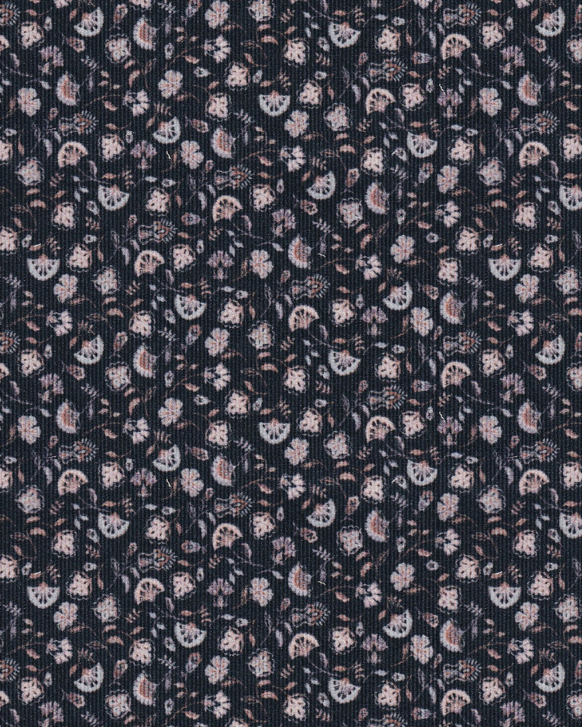 Cord-Hemd mit Blumenprint in Braun (Art. 2718-C)