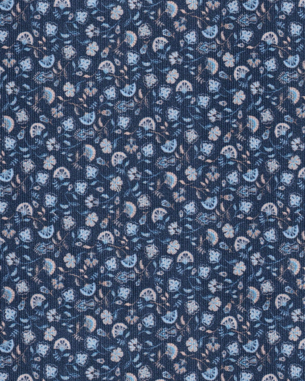 Cord-Hemd mit Blumenprint in Blau (Art. 2719-C)
