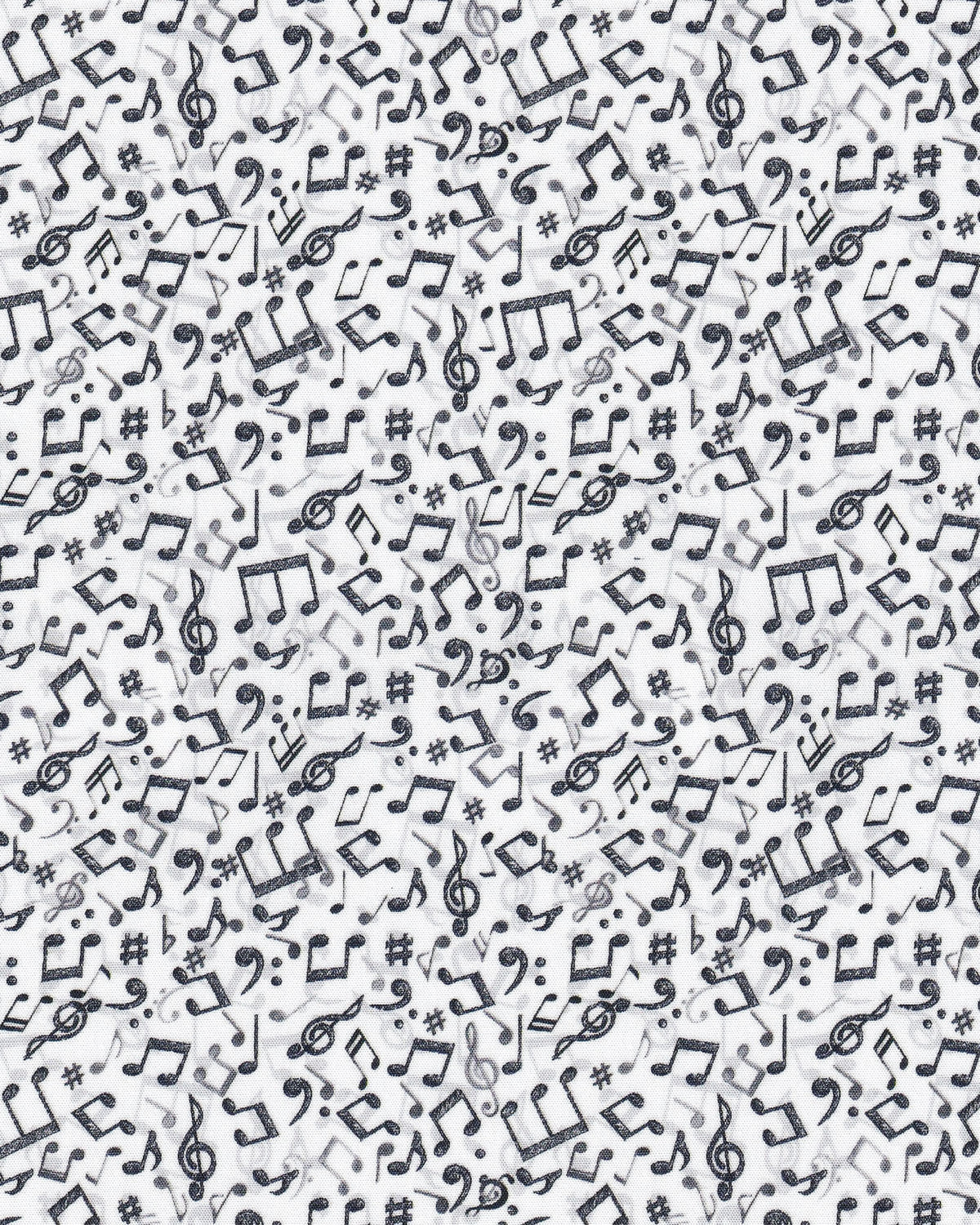 Freizeithemd mit Musiknotenprint in Grau (Art. 2731-C)