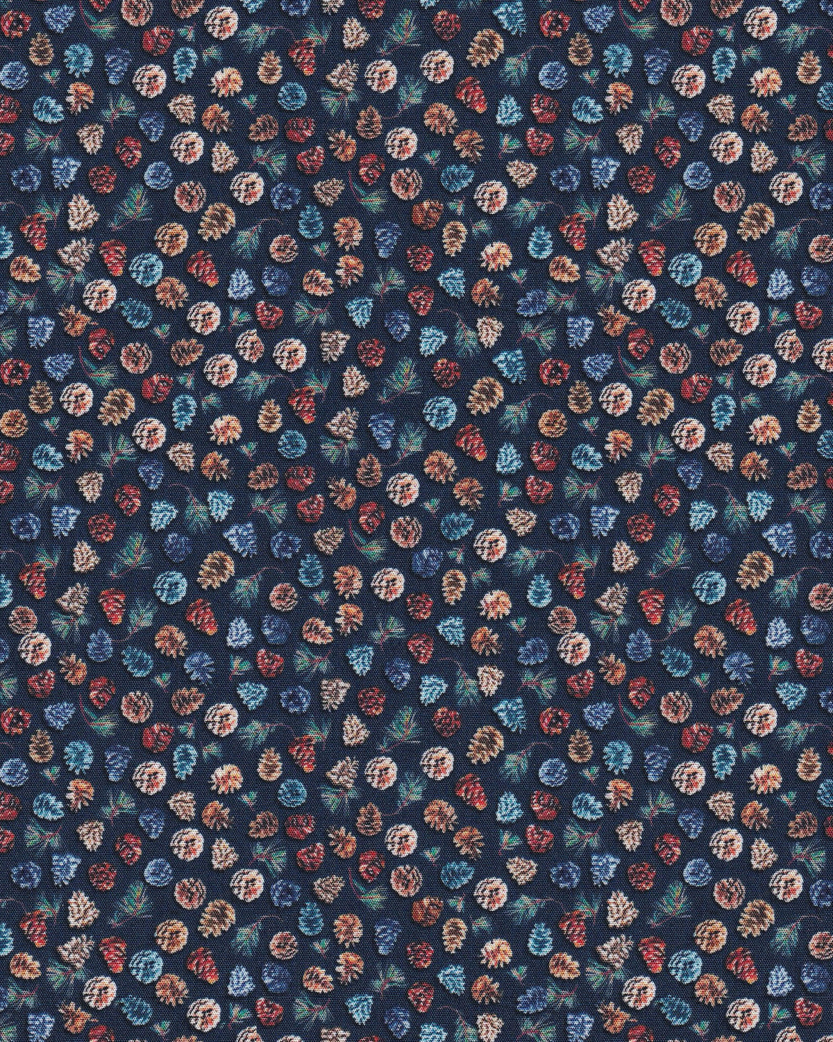 Freizeithemd mit Tannzapfen-Print in Blau (Art. 2736-C)